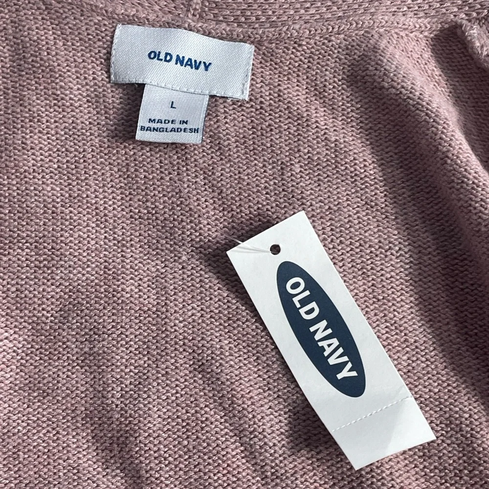 Old Navy Pink Cardigan Sweater Lightweight Knit - Picture 4 of 7